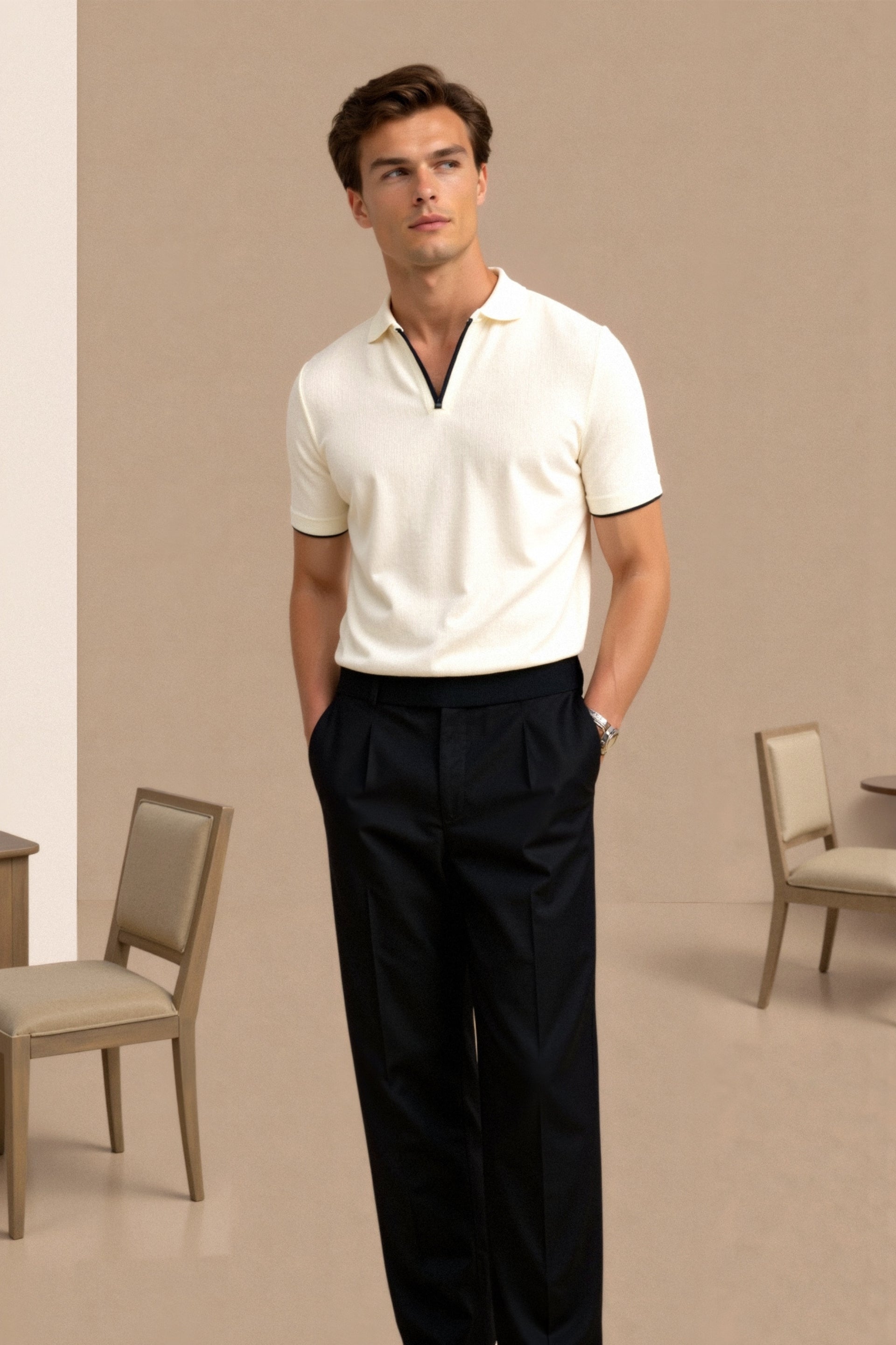 NOBA Contrast Slim Fitted Polo