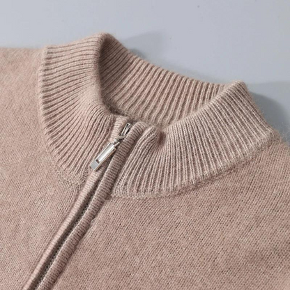100% CASHMERE ZIP UP