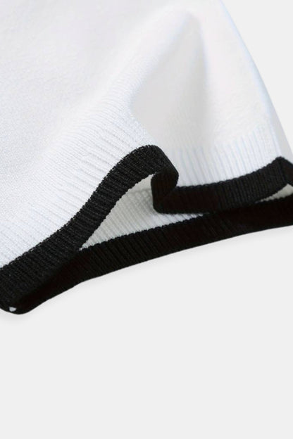 NOBA Knitted Quarter Zip Golf Polo