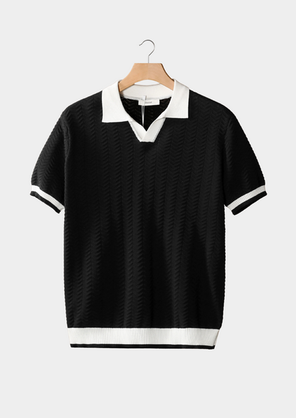 NOBA CONTRAST TEXTURED POLO